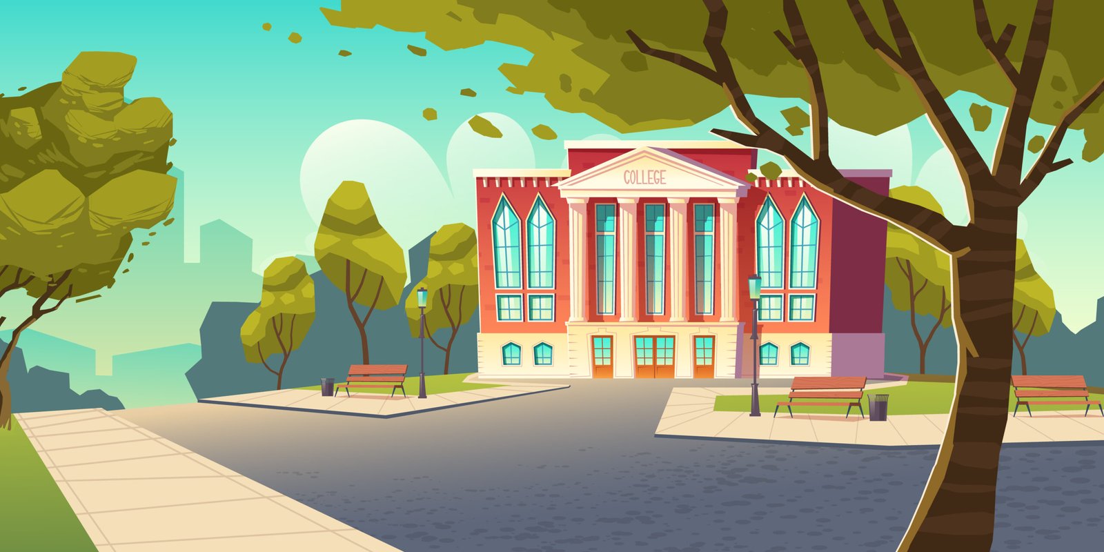 Campus : The lush green campus away from the frantic crowd is absolutely pollution free.
